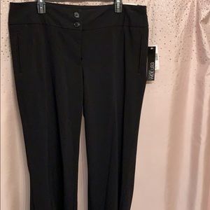 Fashion Bug black wide leg pants Tall 16